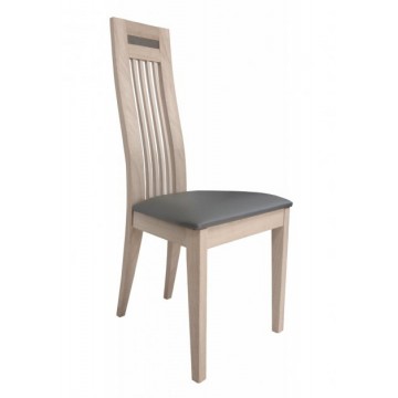Chaise Malaga chêne massif avec incrustation céramique