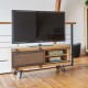 Petit meuble TV Fusion 1 porte métal coulissante