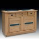 Bahut 2 portes 3 tiroirs Belem 148 cm