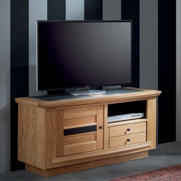 Meuble TV 1 porte 1 tiroir 1 niche Belem 124 cm