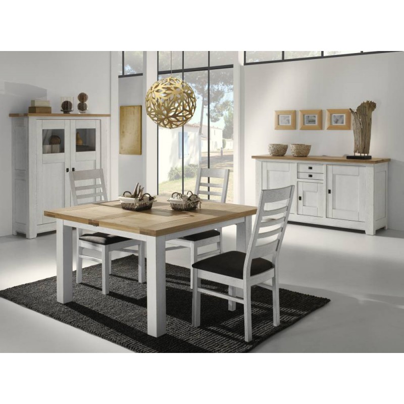 Table A Manger Blanche Brillante Carree 130 Ou 150 Cm Dusk